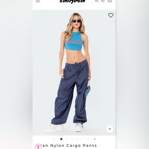 Rain Nylon Cargo Pants; Edikted